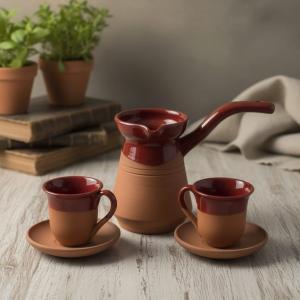 KÜLLİNYA KIRMIZI CEZVE FİNCAN TAKIMI