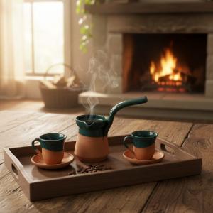 KÜLLİNYA YEŞİL CEZVE FİNCAN TAKIMI