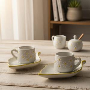 LUNA BAHÇE SARI FİNCAN TAKIMI