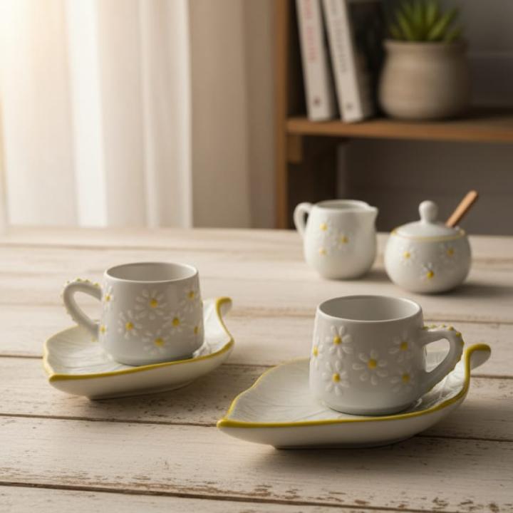 LUNA BAHÇE SARI FİNCAN TAKIMI