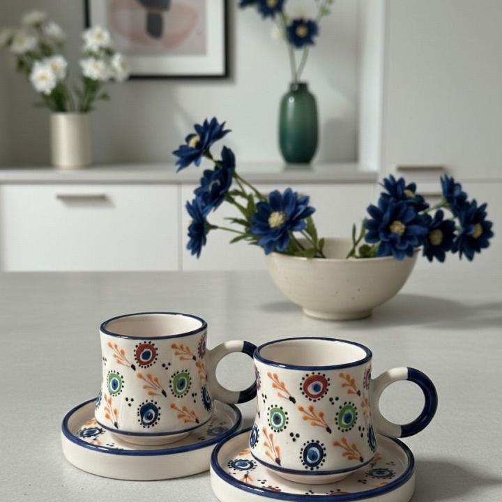 LİYANA LACİVERT 2'li Fincan Takımı