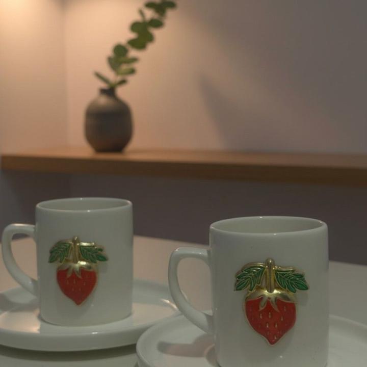 LUNA ÇİLEK 2'li Fincan Takımı